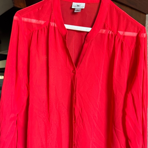 Worthington Bright Red Women's Blouse - Picture 3 of 4